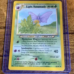 Light Venomoth 53/105 Neo Destiny Set Rare Vintage 2000 Pokemon Card LP+ - Image 1