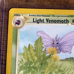 Light Venomoth 53/105 Neo Destiny Set Rare Vintage 2000 Pokemon Card LP+ - Image 2