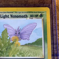 Light Venomoth 53/105 Neo Destiny Set Rare Vintage 2000 Pokemon Card LP+ - Image 3