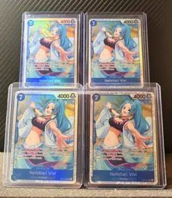 Bandai One Piece Card Game Holo Nefeltari Vivi EB04-026 Character 4 Cards - Image 1