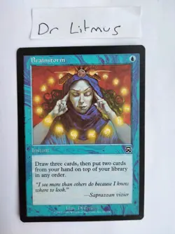 1x Brainstorm Mercadian Masques MTG Great Condition - Image 1