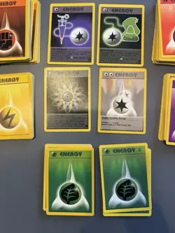 Bundle Of 107 Pokemon Energy Cards Rainbow 80/82 Double Cordless 82/82 +More - Image 1
