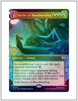 1x Secret of Bloodbending, Showcase Art Foil, Avatar, Magic MTG NM - Image 1