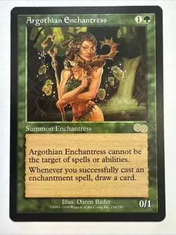 Magic The Gathering MTG Argothian Enchantress 234 LP Urza's Saga - Image 1