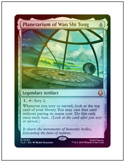 1x Planetarium of Wan Shi Tong, Foil, Magic MTG NM - Image 1