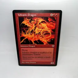 Volcanic Dragon Rare Mirage Magic: The Gathering Lightly Played - Image 1