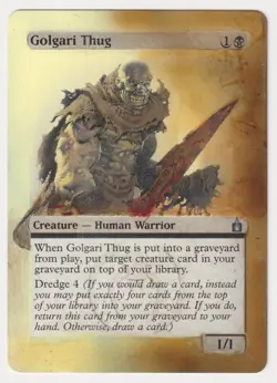 Altered Golgari Thug MP Ravnica WOTC MTG Magic Hand Painted Unique Extended Art! - Image 1