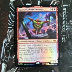 MTG TMNT - Raphael, Ninja Destroyer - Foil Mythic - Image 1