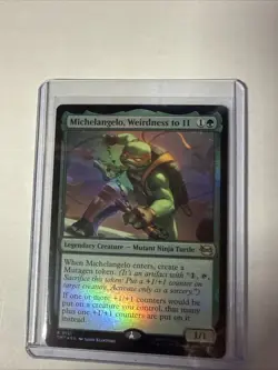 MTG Michelangelo, Weirdness to 11 Teenage Mutant Ninja Turtles Foil - Image 1