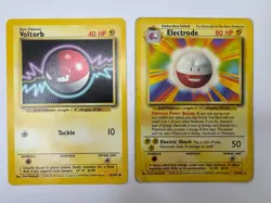 Pokemon TCG - Electrode (HP) and Voltorb (NM) - Base Set Unlimited - Image 1