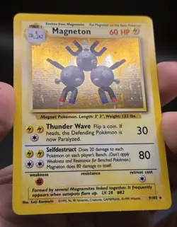 Magneton Holo Rare 9/102 1999 Pokemon Base Set English WOTC NM - Image 3