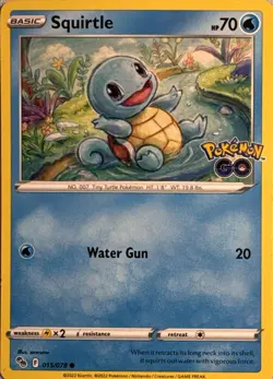 Squirtle 015/078 Common Pokemon GO Pokemon Near Mint - Image 1