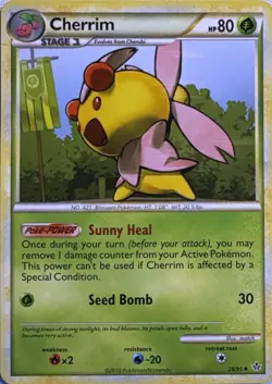 Cherrim 28/95 Uncommon HGSS Unleashed Pokemon Near Mint - Image 1