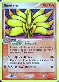 Ninetales 19/108 Rare Power Keepers Pokemon Near Mint - Image 1