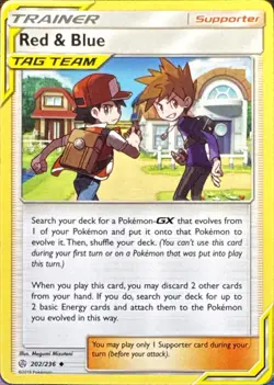 Red & Blue 202/236 Uncommon Cosmic Eclipse Pokemon Near Mint - Image 1