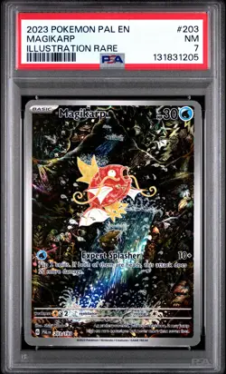 2023 POKEMON PAL EN-PALDEA EVOLVED ILLUSTRATION RARE #203 MAGIKARP PSA 7 - Image 1