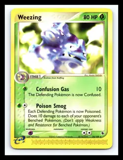 💥 Pokemon TCG WEEZING 24/109 EX Ruby & Sapphire Rare Nintendo 2003 - Non Holo - Image 1