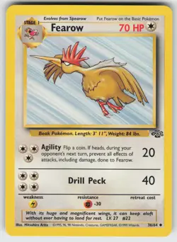 Fearow Uncommon Jungle 36/64 Pokemon - Image 1