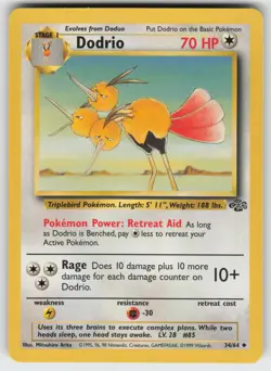 Dodrio Uncommon Jungle 34/64 Pokemon - Image 1