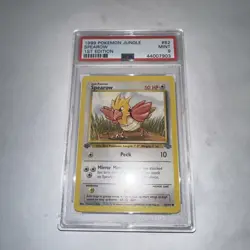 Spearow 1st Edition 1999 Pokemon Jungle #62 WOTC PSA 9 - Image 1