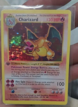 1st Edition Shadowless Charizard Base Set 4/102 Holo 1999 Pokemon - Image 3