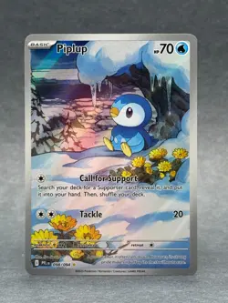 Pokemon - 098/094 Piplup ME02 Phantasmal Flames Illustration Rare Holo NM TCG - Image 1