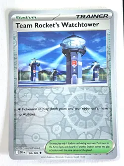 Team Rocket’s Watchtower 180/182 Reverse Holo Destined Rivals Pokemon Near Mint - Image 3
