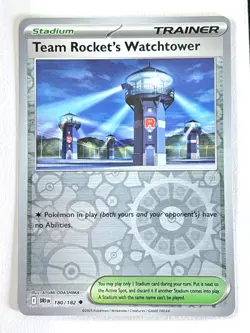 Team Rocket’s Watchtower 180/182 Reverse Holo Destined Rivals Pokemon Near Mint - Image 5