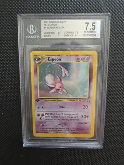 2001 Pokemon Neo Discovery 1st Edition Espeon Holo #1/75 BGS 7.5 - Image 1