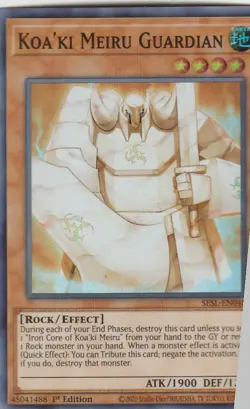 YUGIOH HOLO CARD 1 X KOA'KUI MEIRU GUARDIAN SESL-EN048 1ST EDITION - Image 1