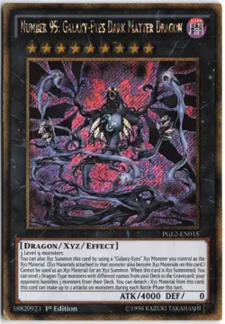 Yugioh - Number 95: Galaxy-Eyes Dark Matter Dragon PGL2-EN015 1st Edition - Prem - Image 1