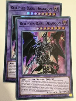 YUGIOH- 2x- Red-Eyes Dark Dragoon - RA02-EN264 - Super Rare - 1st Edition - Image 1