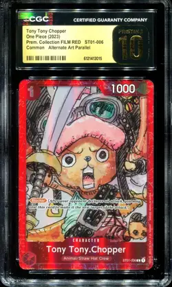 PRISTINE CGC 10 Tony Tony Chopper ST01-006 Prem. Collection FILM RED Common 2023 - Image 1
