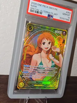 ONE PIECE Nami EB03-053 SP PSA 10 Gem Mint Special Alternate Art English - Image 3