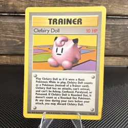 Pokemon Clefairy Doll Base Set Rare Trainer 70/102 10 HP 1999 English Regular - Image 1