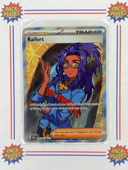 Raifort Ultra Rare Holo Pokemon Trainer Full Art 142/131 Prismatic Evolutions - Image 1