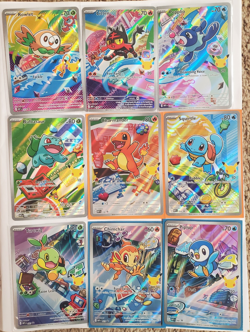 Pokemon First Partner Illustration Collection X9 Full Art Set NM MINTY - Image 1