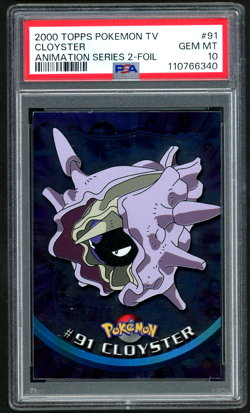 POKEMON CLOYSTER 2000 TOPPS TV ANIMATION SERIES 2 #91 FOIL PSA 10 - Image 1