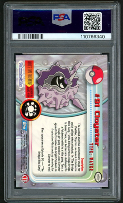 POKEMON CLOYSTER 2000 TOPPS TV ANIMATION SERIES 2 #91 FOIL PSA 10 - Image 2