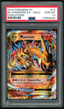 2016 POKEMON M CHARIZARD EX XY EVOLUTIONS #13 PSA 10 - Image 1