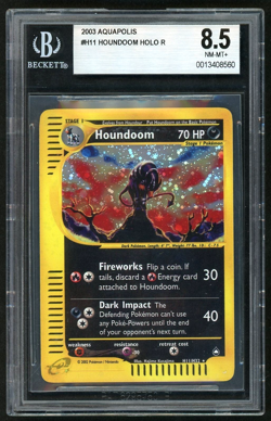 2003 Pokemon Houndoom HOLO R Aquapolis BGS 8.5 - Image 1