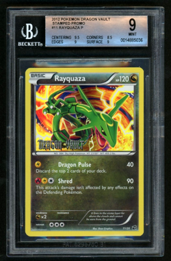 2012 Pokemon Rayquaza P Dragon Vault Stamped Promo BGS 9 - Image 1
