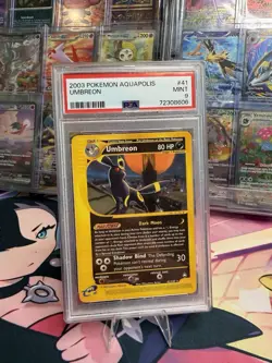 POKEMON UMBREON 41/147 2002 AQUAPOLIS PSA 9 - Image 1