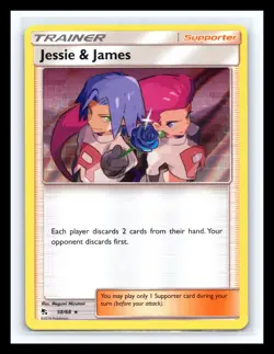 💥 Jessie & James | 58/68 | Hidden Fates | 2019 Pokemon Rare Holo - Image 1