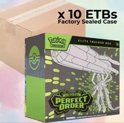 Pokemon Mega Evolutions Perfect Order Elite Trainer 10 Box Case - Image 1