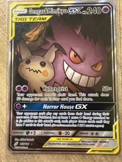 Gengar & Mimikyu GX (Alternate Full Art) 165/181 Pokemon SM-Team Up Holo - Image 1