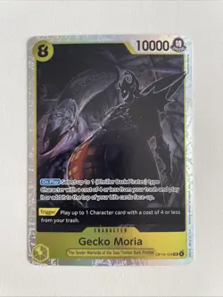 Gecko Moria (SR) The Azure Sea’s Seven Holo Foil One Piece TCG English - NM - Image 1