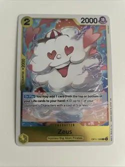 Zeus OP11-106 (R) A Fist of Divine Speed Regular - One Piece TCG CCG NM - Image 1