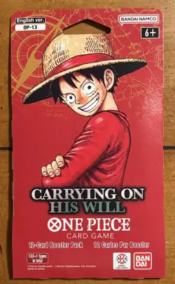 One Piece OP-13 CARRYING ON HIS WILL Sleeved Booster Pack - English Version! - Image 1