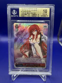 BGS 10 - Weiss Schwarz Fdd/W65-052FBR FBR - Japanese Silver Signed Rias Gremory - Image 1